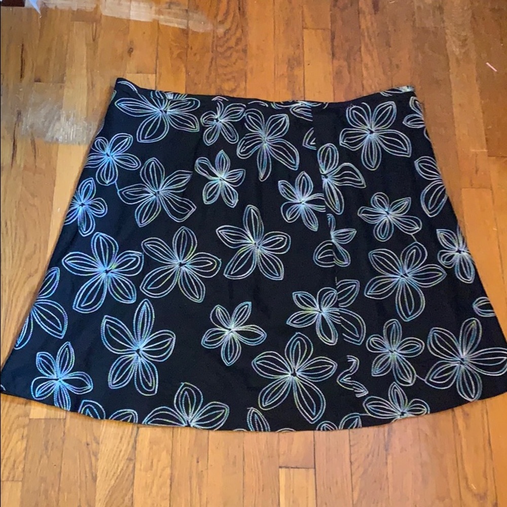 Floral Embroidered Skirt